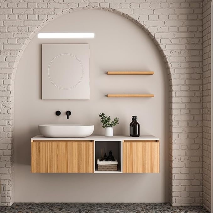 STOBOK Wall-Mounted Led Bathroom Vanity Light Mirror Front Light for Makeup Suitable for Humid Environments