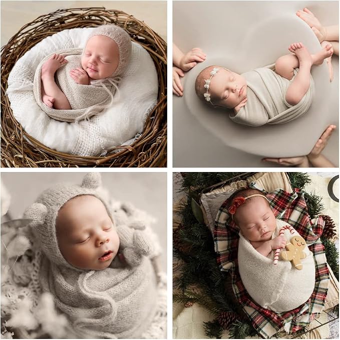 Newborn Posing Wrap Newborn Photography Props Soft Stretch Knit Blanket
