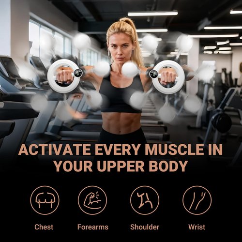 Ann Katy 360° Rotating Wrist & Forearm Trainer for Women & Men – Arm, Wrist,Shoulder & Chest Workout Equipment for Home Gym,Upper Body Strength Training & Fitness Exercise