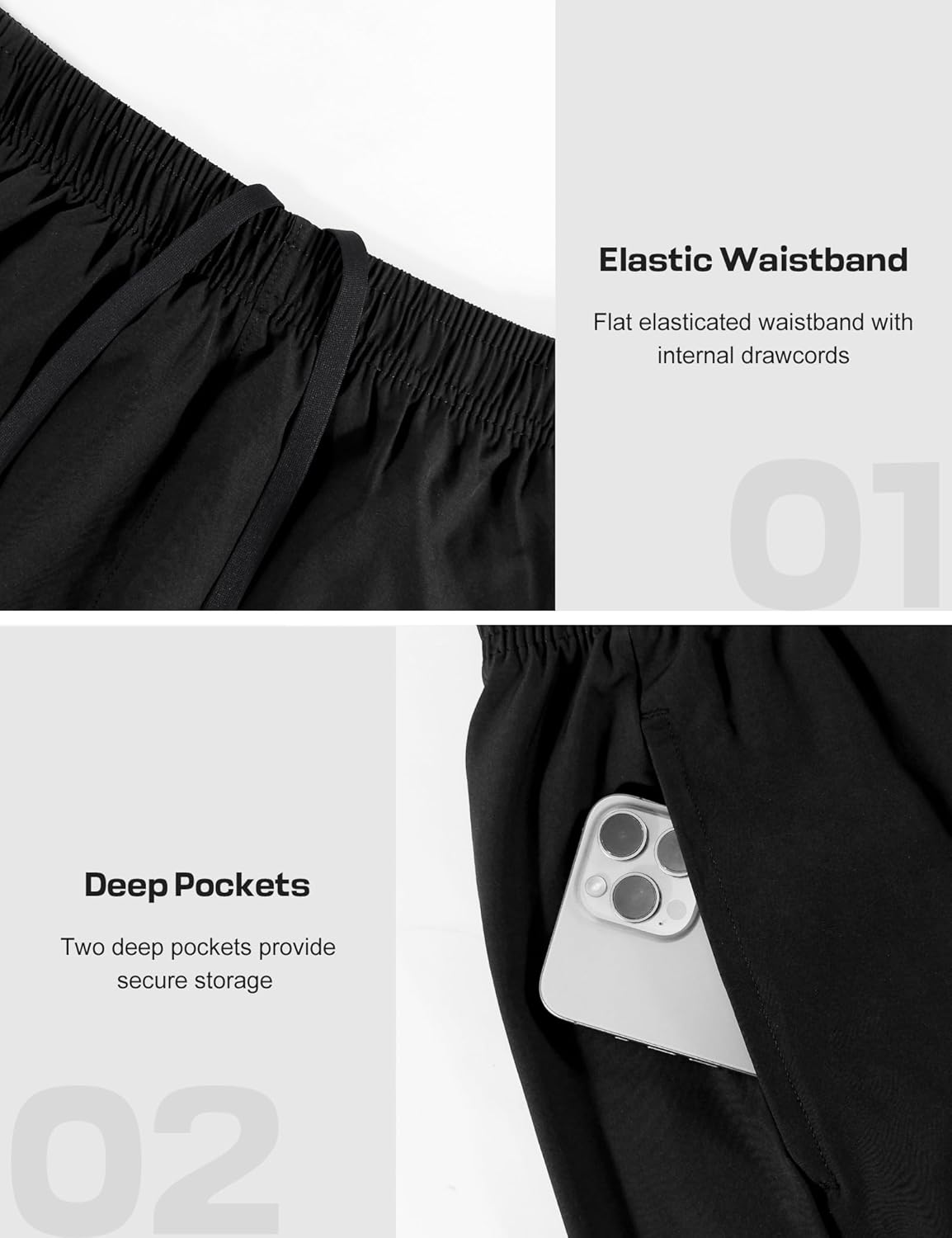 Skiennix Men's Athletic Shorts - 9'' Quick-Dry Lightweight Workout & Running Shorts with Pockets