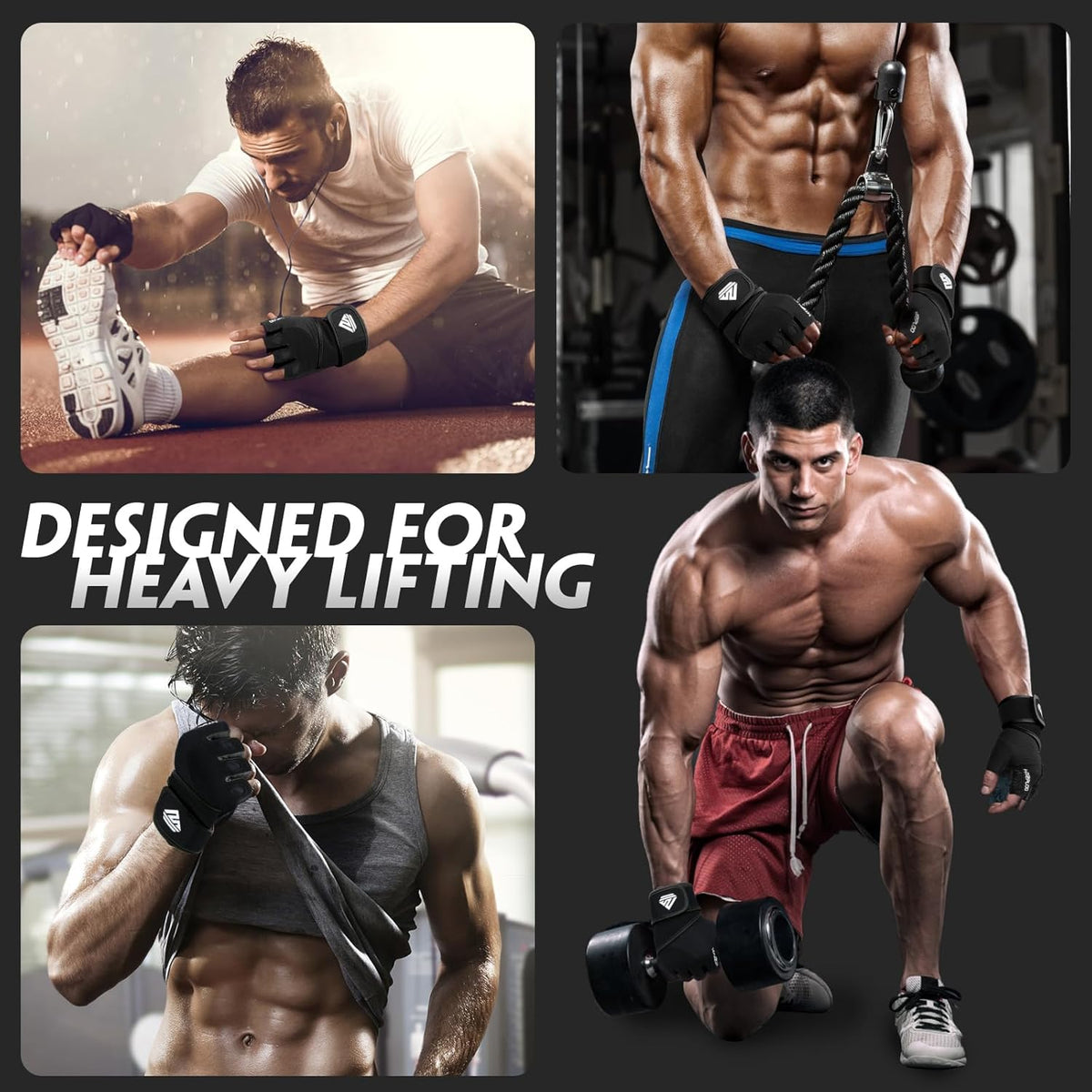 Skiennix Workout Gloves - Weight Lifting Gloves for Men & Women | Enhanced Grip & Strong Wrist Support