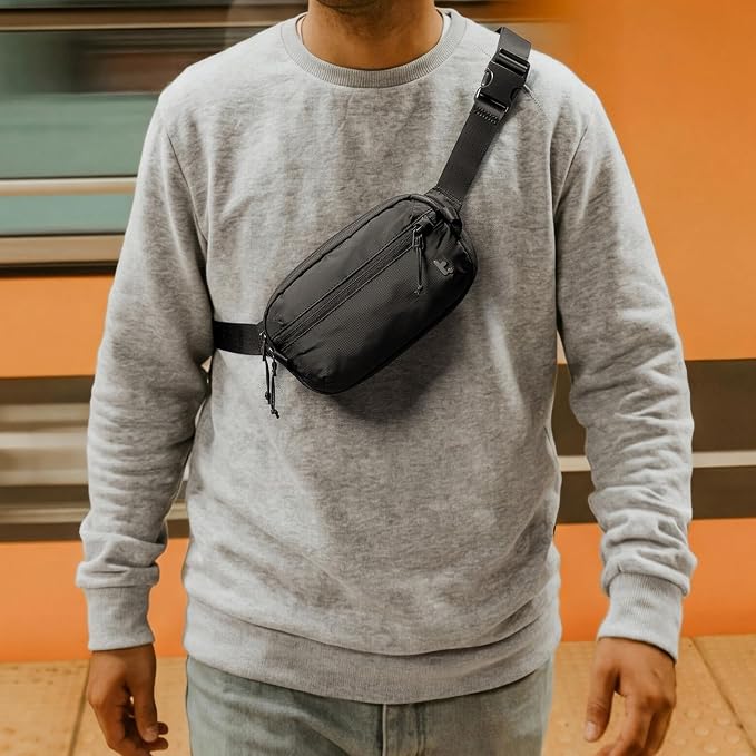 tomtoc 1.5L Sling Bag with RFID Blocking, Crossbody Bag Minimalist Chest