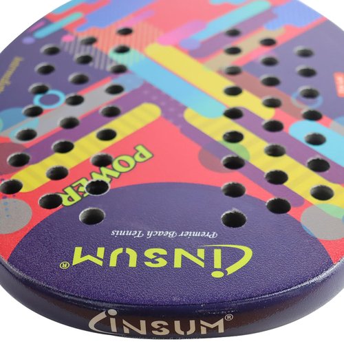 Beach Tennis Racket - Carbon Fiber Beach Tennis Paddle with Sand Grit Surface - Soft EVA Racquet - Lightweight Beach Tennis Equipment