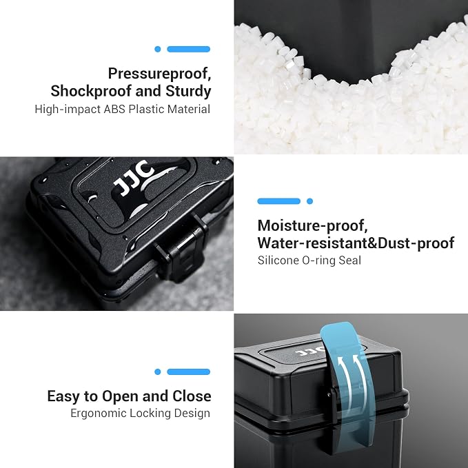 DB-110 LI-92B LI-90B NP-50 Battery and SD Micro SD Card Case, Water-Resistant &