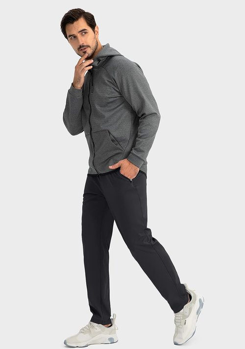 G Gradual Men's Athletic Joggers - Tapered Sweatpants with Zipper Pockets for Workout & Running