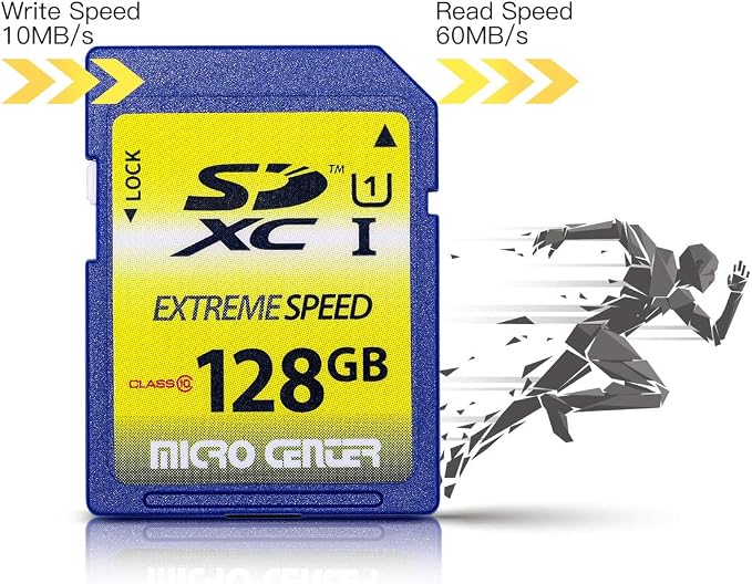 INLAND 128GB SD Card Class 10 SDXC Flash Memory Card Full Size SD Chip USH-I U1