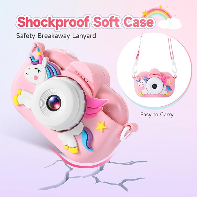 Kids Camera for Toddler Girls Boys Aged 3-9, YEEHAO 32MP Kids Toys Digital