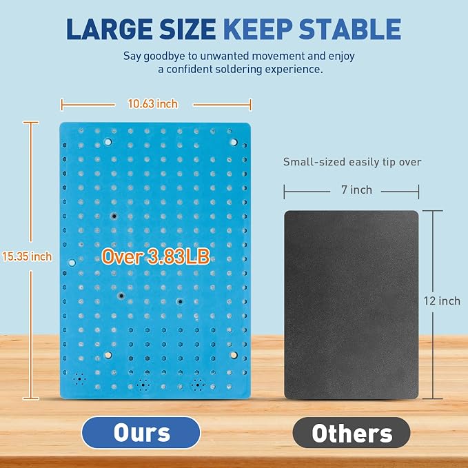 Silicone Mat Helping Hands Soldering Station, 30X/10X Magnifying Glass