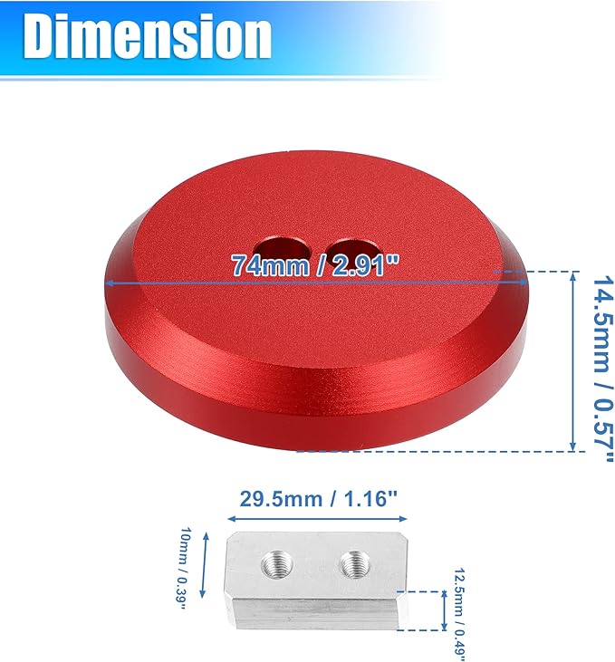 X AUTOHAUX 4 Pcs Aluminum Jack Pads Jack Pucks for Chevrolet Corvette C5 C6 C7 C8 Z06 ZR1 1997-2021 Jacking Lift Pad Jack Lift Point Pad Adapter Red