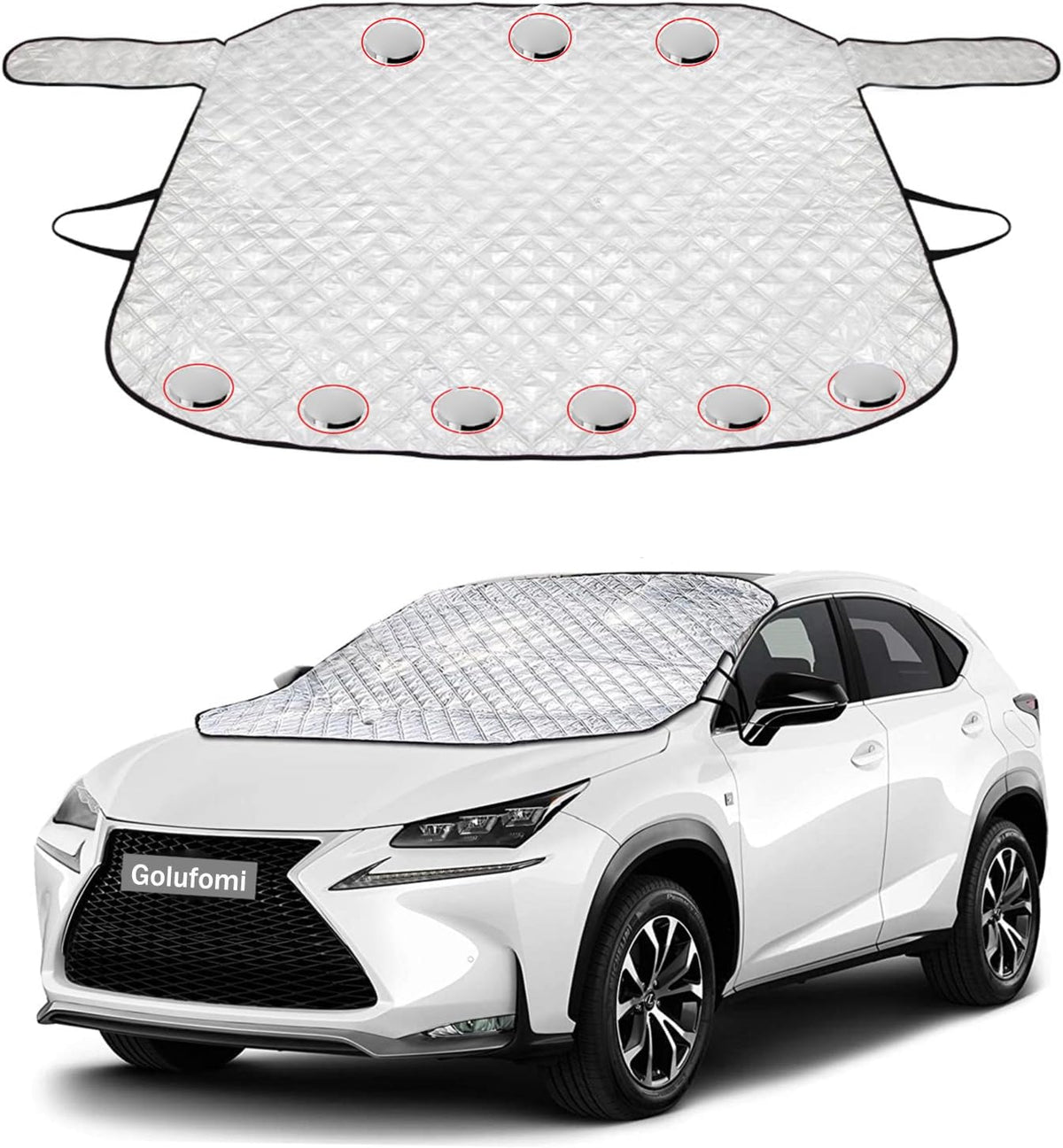 Car Windshield Cover Sun Shade,All Weather Windshield Sunshade Cover Fits Most Cars SUV