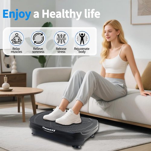 Homesy Vibration Plate - Full Body Shake Exercise Machine for Lymphatic Drainage | Home Fitness Equipment