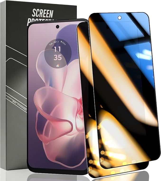 2 Pack Privacy Tempered Glass for Motorola Moto G Power 5G Screen Protector