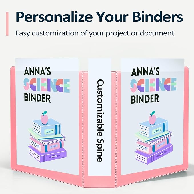 Sooez BinderX Extra Durable 2 Inch 3-Ring Binder, Holds 520 Sheets of 8.5x11