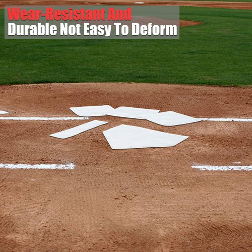 GKK Baseball & Softball Base Set - 5 Piece Rubber Field Bases for Youth & Adults | Teeball Practice