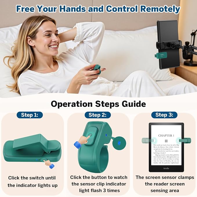 Page Turner Ring for Kindle, Remote Control for iPhone iPad Android Tablets