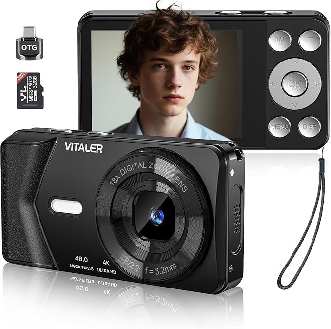 Digital Camera, Autofocus 48MP 4K Camera