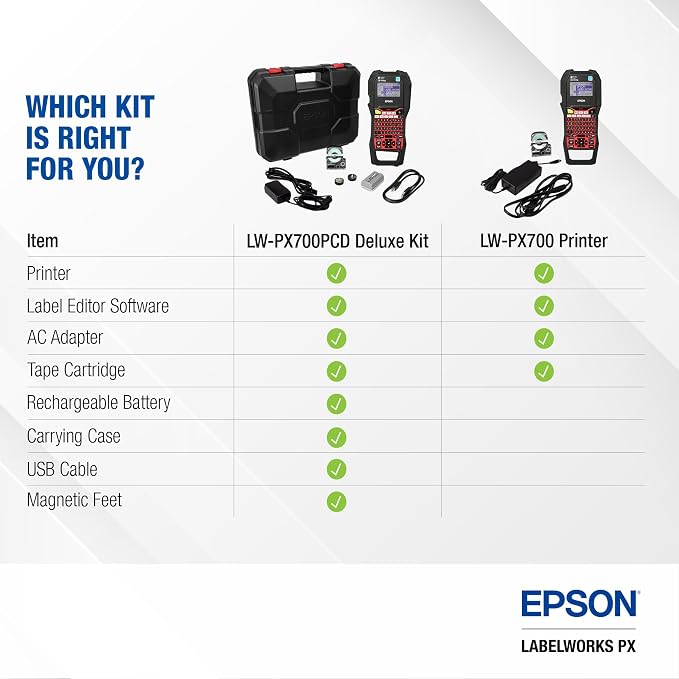 LABELWORKS Epson LW-PX700PCD Industrial Label Maker Kit