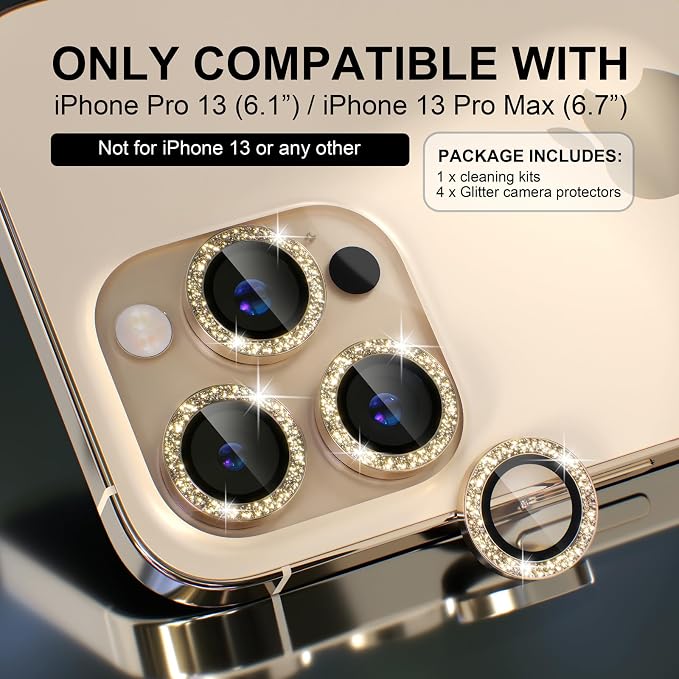 Choiche Compatible for iPhone 13 Pro/iPhone 13 Pro Max Camera Lens Protector