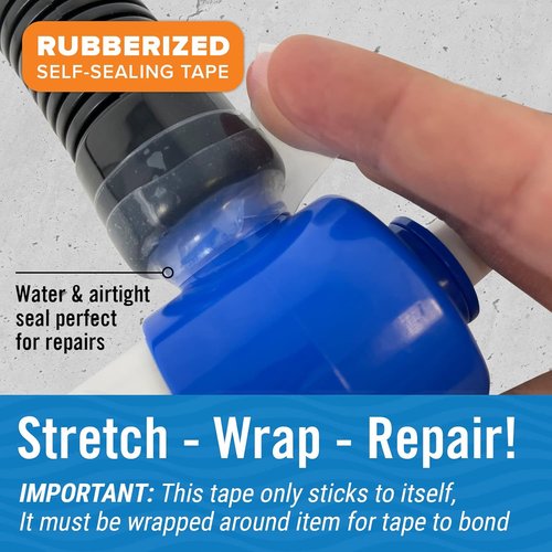 Better Boat Self-Fusing Silicone Tape - Waterproof Leak Repair for Hoses & Pipes | 1 in x 40 ft