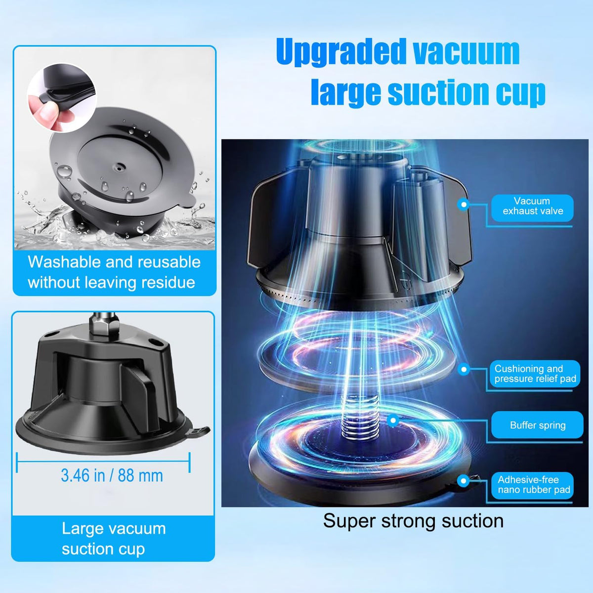 Car Phone Holder for Pop Socket, Suction Cup Car Phone Mount for PopSocket