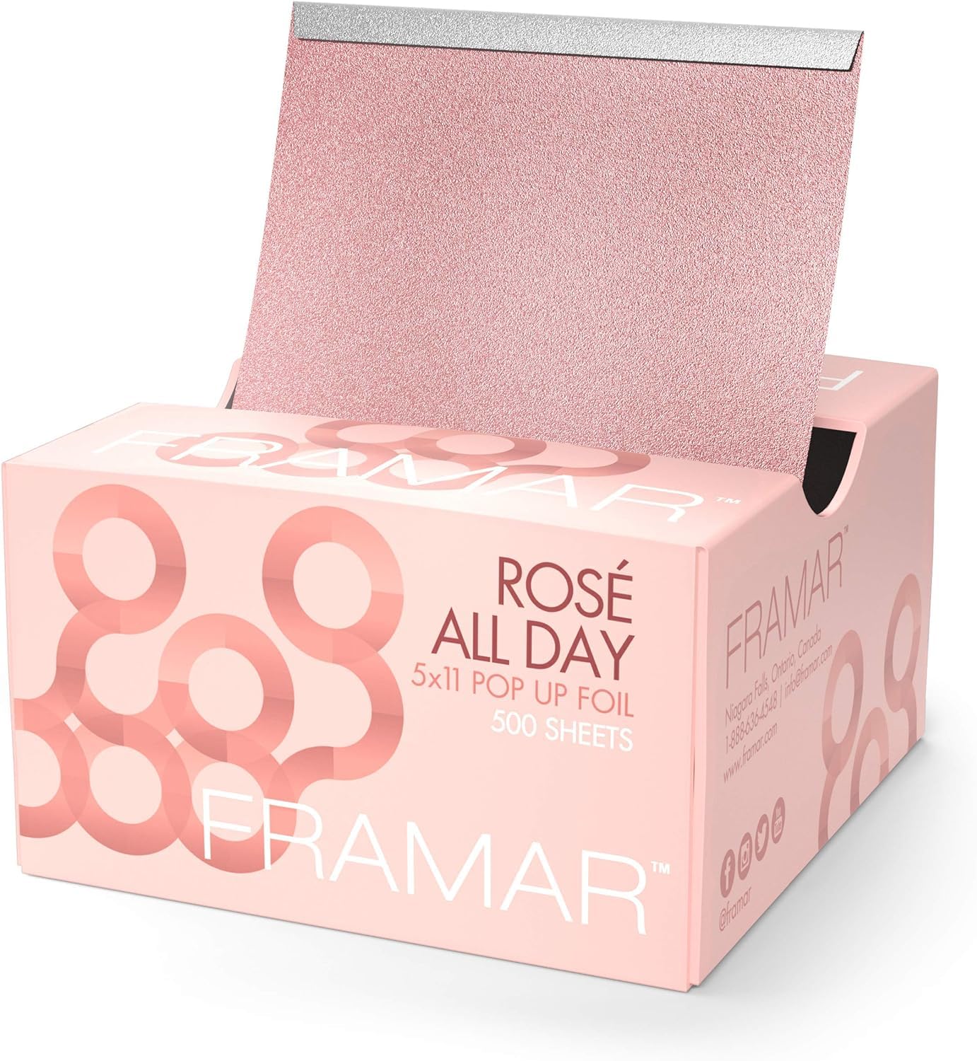 Framar Ros   All Day Pop Up Hair Foil, Aluminum Foil Sheets, Hair Foils For Highlighting - 500 Foil Sheets
