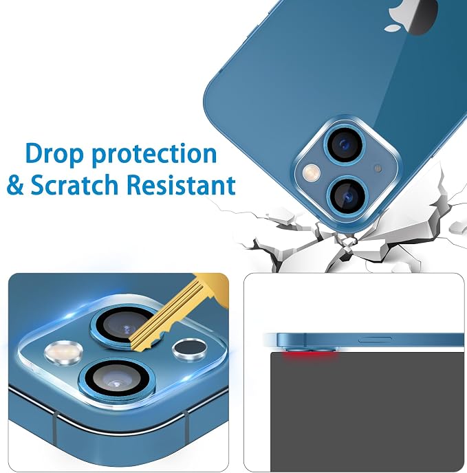 Dengduoduo 3 Pack Tempered Glass Camera Lens Protector