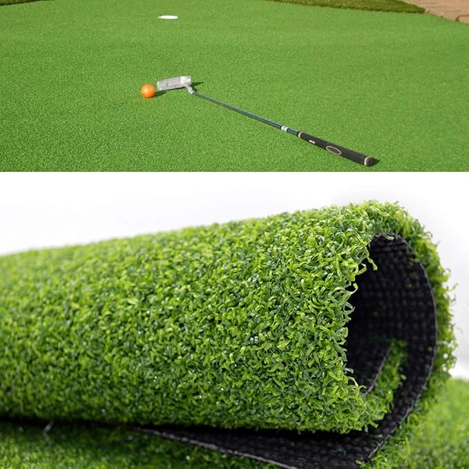 Golf Putting Green/Mat-Golf Training Mat Backyard Golf Artificial Grass Turf 1FTX52FT，Indoor Outdoor Golf Training Mat, Synthetic Fake Grass for Baseball Football Gym Sports