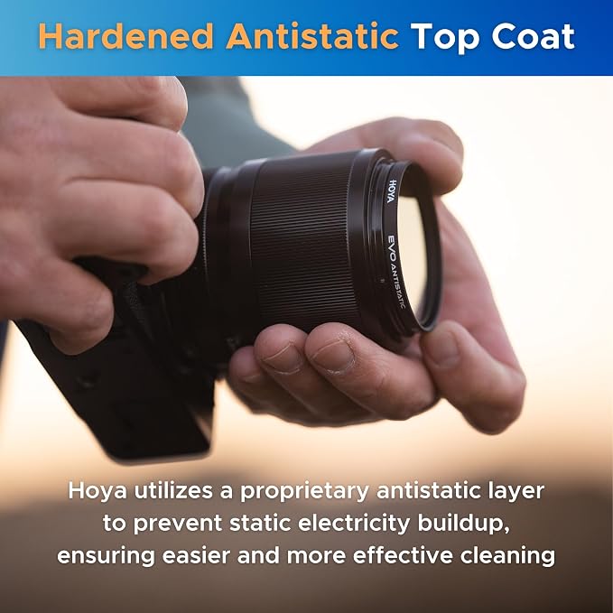 Hoya EVO Antistatic 77mm Filter — Premium Optical Glass w/ 16-Layer SMC Lens