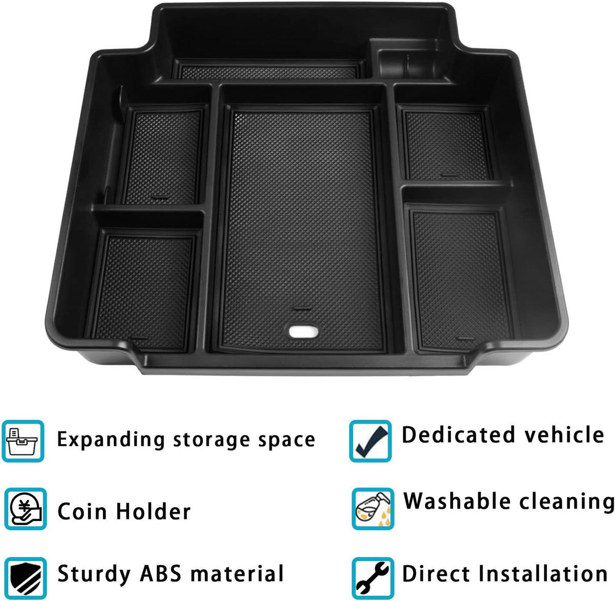 Full Size Center Console Organizer Tray for 2021-2026 Chevy Tahoe/Suburban