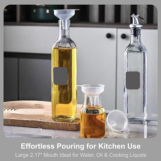 9Pcs Small Funnel with 2Pcs Droppers Set Tiny Mini Funnels for Kitchen Bottles Pet Souvenirs Essential Oils Filling Bottle Openings Convenient Powder and Water Transfer for Daily Use