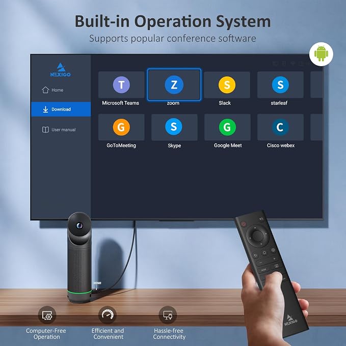 NexiGo Meeting 360 Ultra, Enhanced All-in-One Conference Camera System
