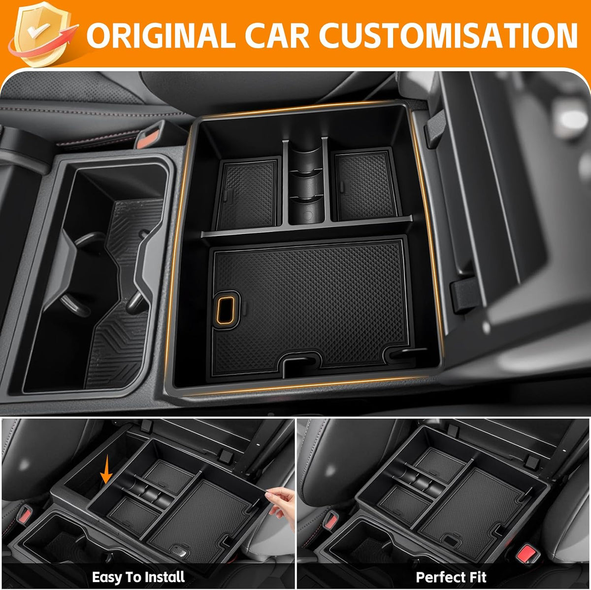 Center Console Organizer Compatible with 2024 2025 2026 Toyota Tacoma(4th Gen) Armrest Storage Box Insert Tray for Tacoma Accessories