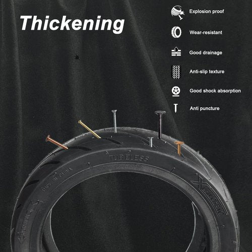 9.5x2.50 Scooter Tires, 9.5 Inch Tubeless Tire, Front Rear Wheel Replacement Scooter Tire, Self Repairing with Valve for NIU KQi3/Pro/Max Electric Scooter Accessories, Non-Slip, Shockproof (1 Pack)