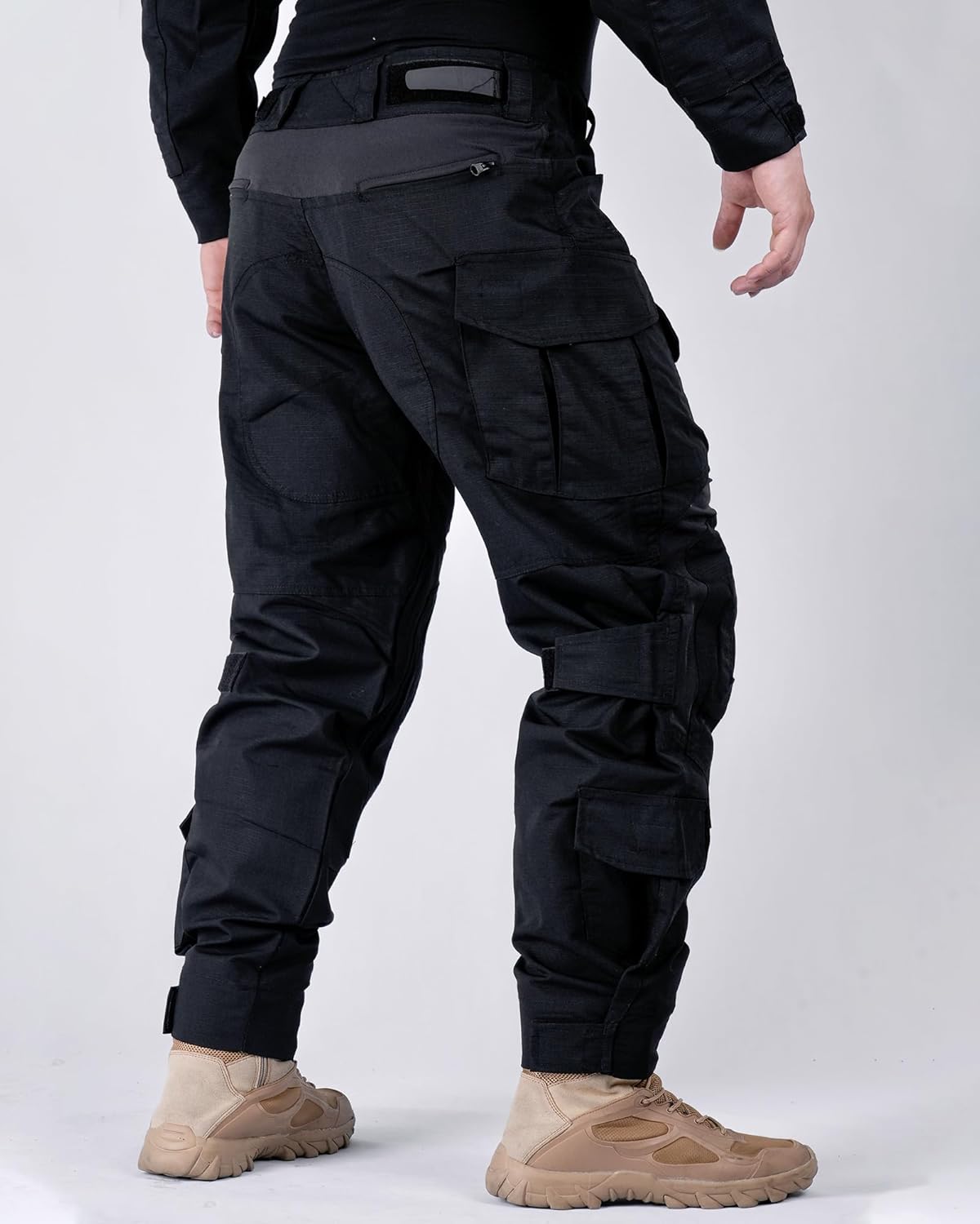 Skiennix Men's Tactical Pants - Waterproof Camo Cargo Design with Knee Pads & 10 Pockets