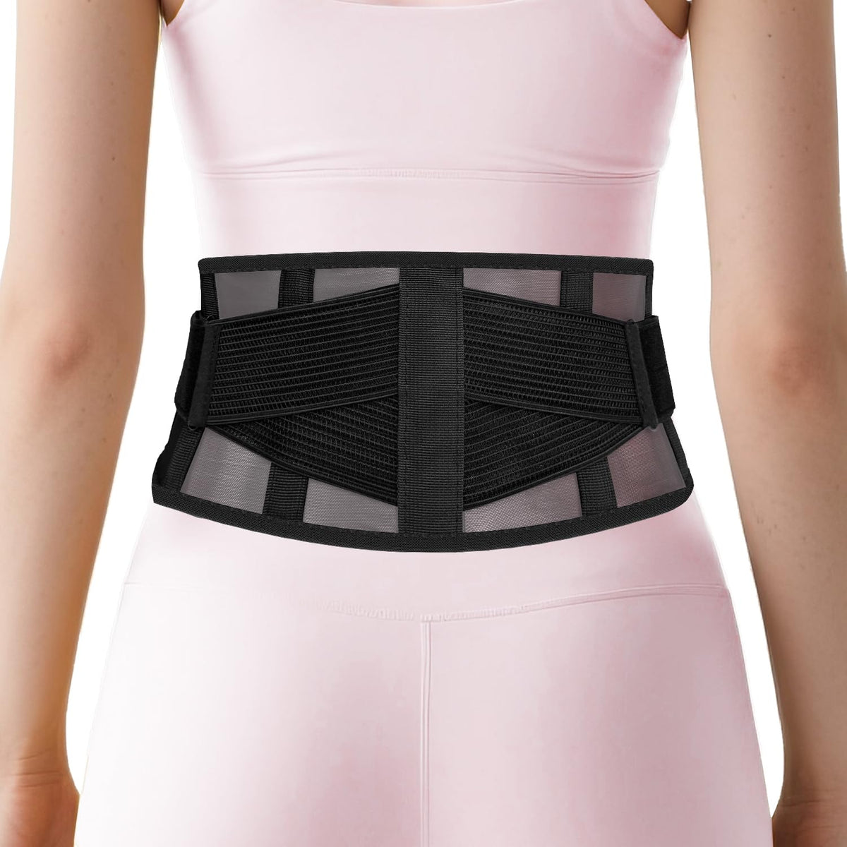 Regine Switzerland Ultra Breathable Back Brace - Lightweight Adjustable Lumbar Support for Pain Relief | Comfortable Compression for Sciatica & Scoliosis