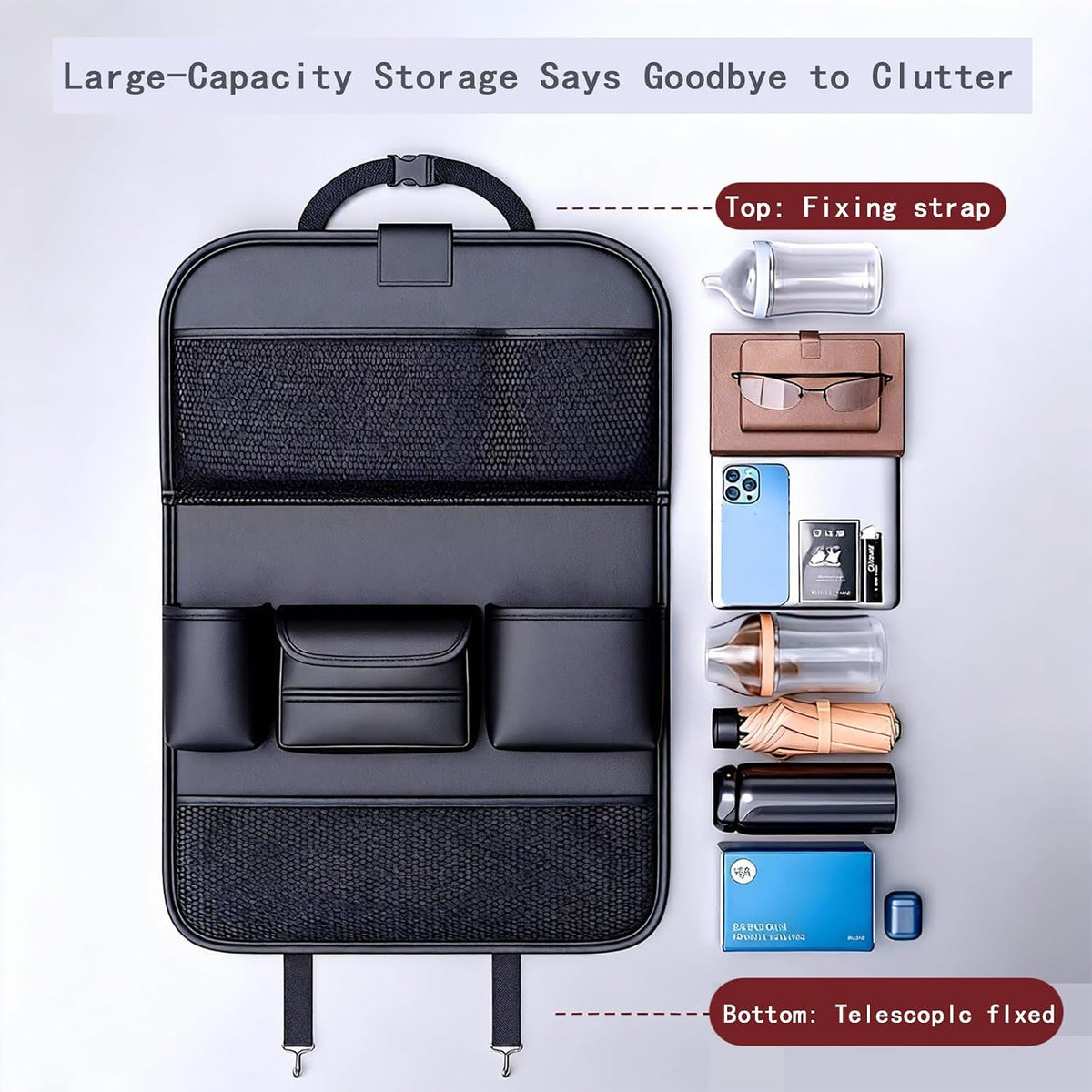 2 Pack - Back Seat Car Organizer, Car Organizerr, Back Seat Organizer, Seat Organizer, Car Organizer and Storage Box, Back of Seat Car Organizer, Seat Back Organizer.