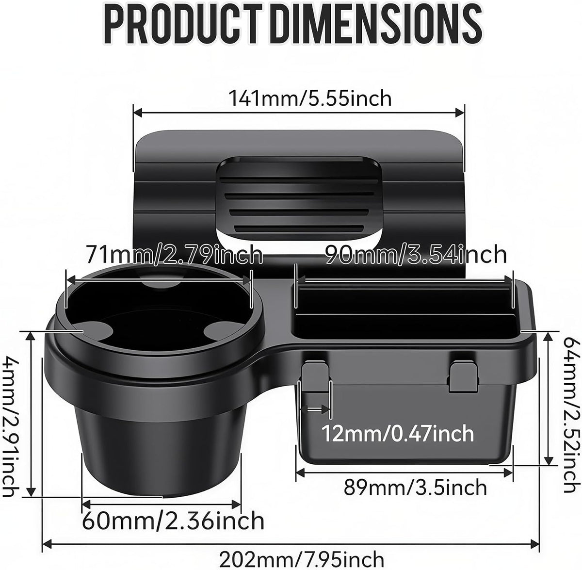 Li&Zhao Car Window Cup Holder - Clip-On, No Drill, Universal Fit