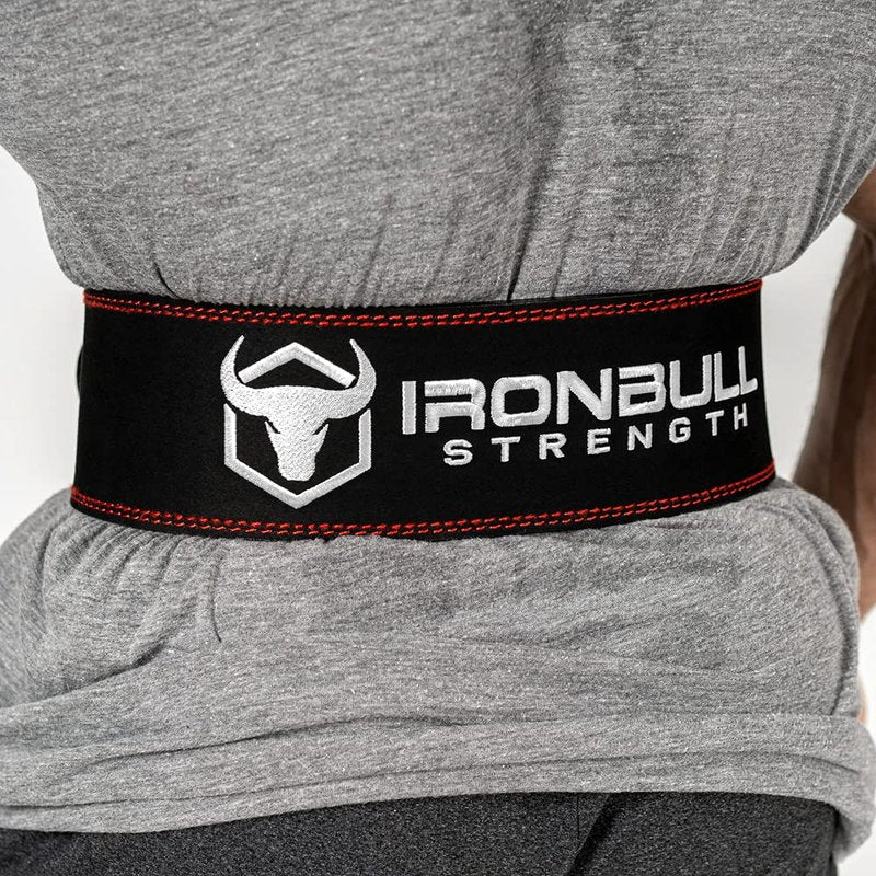Quick Release Weightlifting Belt PRO - 7mm Fast Lever Lifting Belt - 4-inch Wide Suede Leather Back Support - For Powerlifting, Weight Training, Gym and Fitness (Medium, Black/Red)