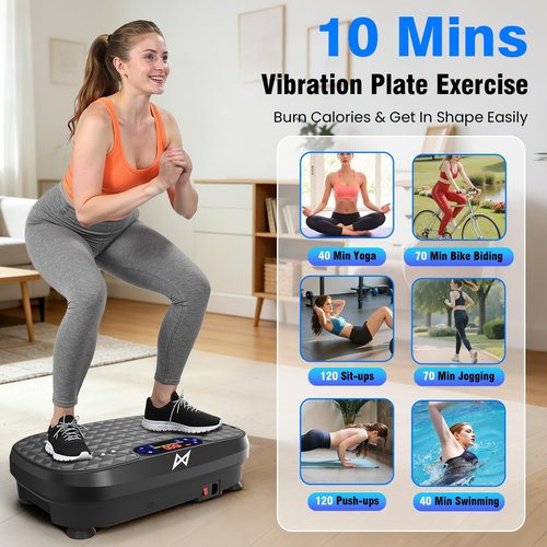 AXV Vibration Plate - Full Body Fitness Machine for Weight Loss & Fat Burning | Home & Gym Use