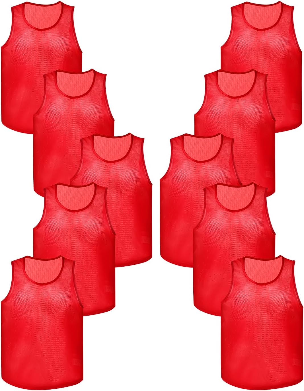 Pro Training | 12 Pack High-Visibility Mesh Pinnies for Youth & Adult Soccer, Basketball, Volleyball Teams