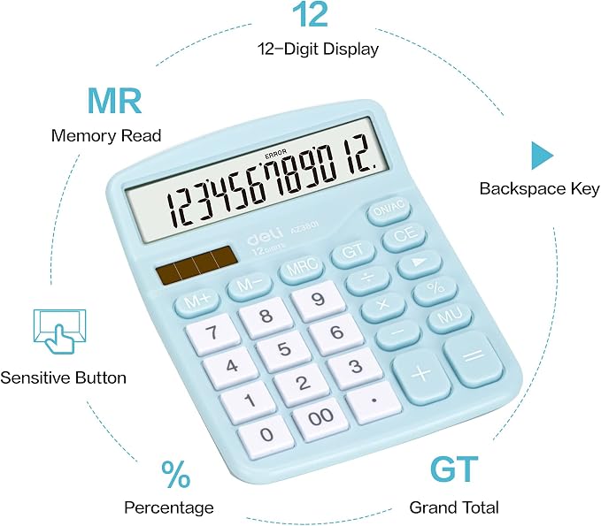 Calculator, Deli Standard Function Desktop Calculators