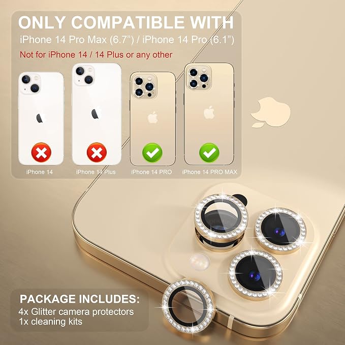 Choiche Compatible for iPhone 14 Pro/iPhone 14 Pro Max Camera Lens Protector
