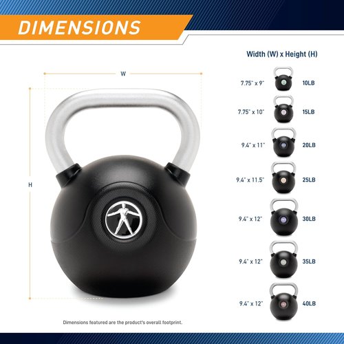 Marcy Kettlebell | Commercial Grade PU Coated Weights 10-40 LB - Textured Steel Handle for Full Body Workouts