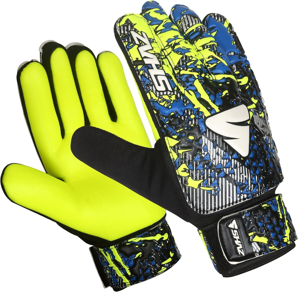 Shaz Soccer Goalkeeper Gloves - Anti-Slip 4mm Latex Palm with Strong Grip | Size 7 for Kids & Youth