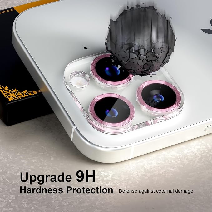 for 6 Pack iPhone 15 Pro/iPhone 15 Pro Max Camera Lens Protector 9H Tempered