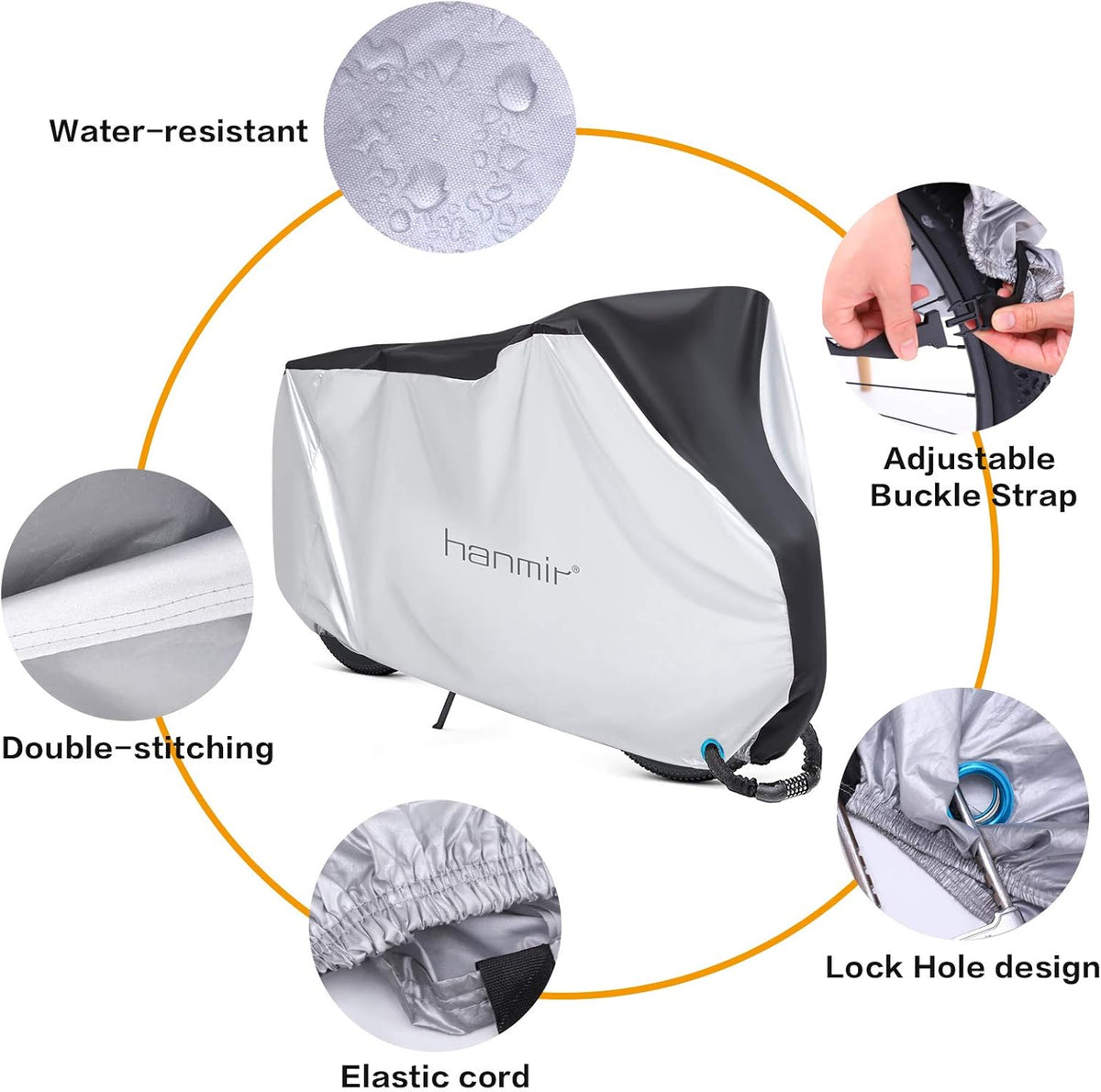 Skiennix Waterproof Bike Cover - Heavy Duty Outdoor Protection Against Rain, Snow & UV | Fits Mountain & Road Bikes