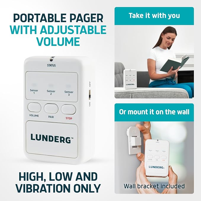 Lunderg Wireless Early Alert Bed & Chair Alarm Set