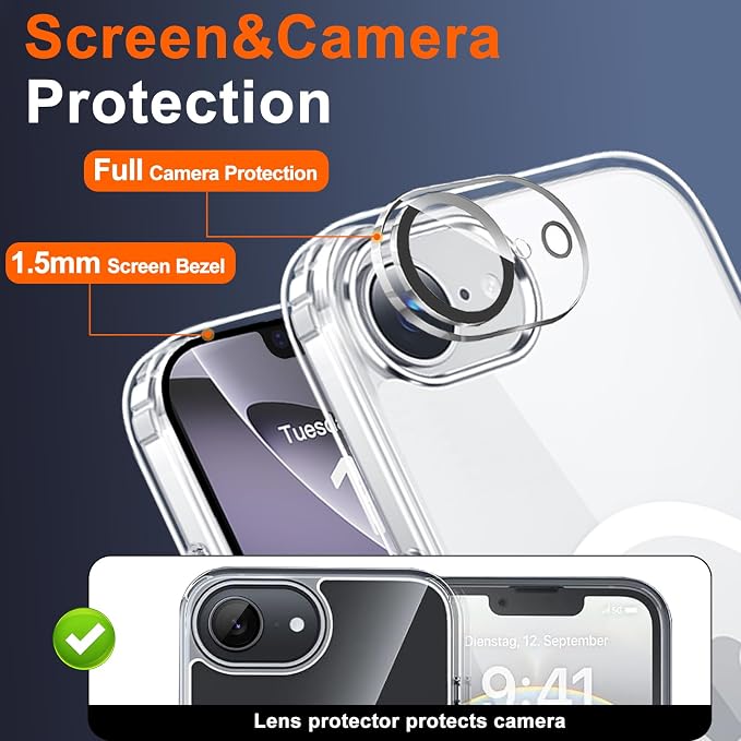 Clear for iPhone 17e Case & iPhone 16e Case