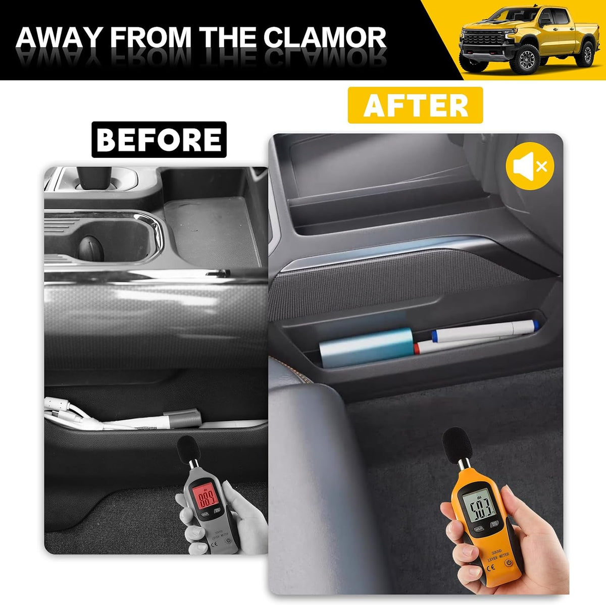 7PCS Center Console Organizer for 2022-2025 Chevy Silverado/GMC Sierra 1500, Door Handle Armrest Insert Shifter Tray Gear Side Storage Box Set Accessories(Only Fits Full w/Bucket Seats)