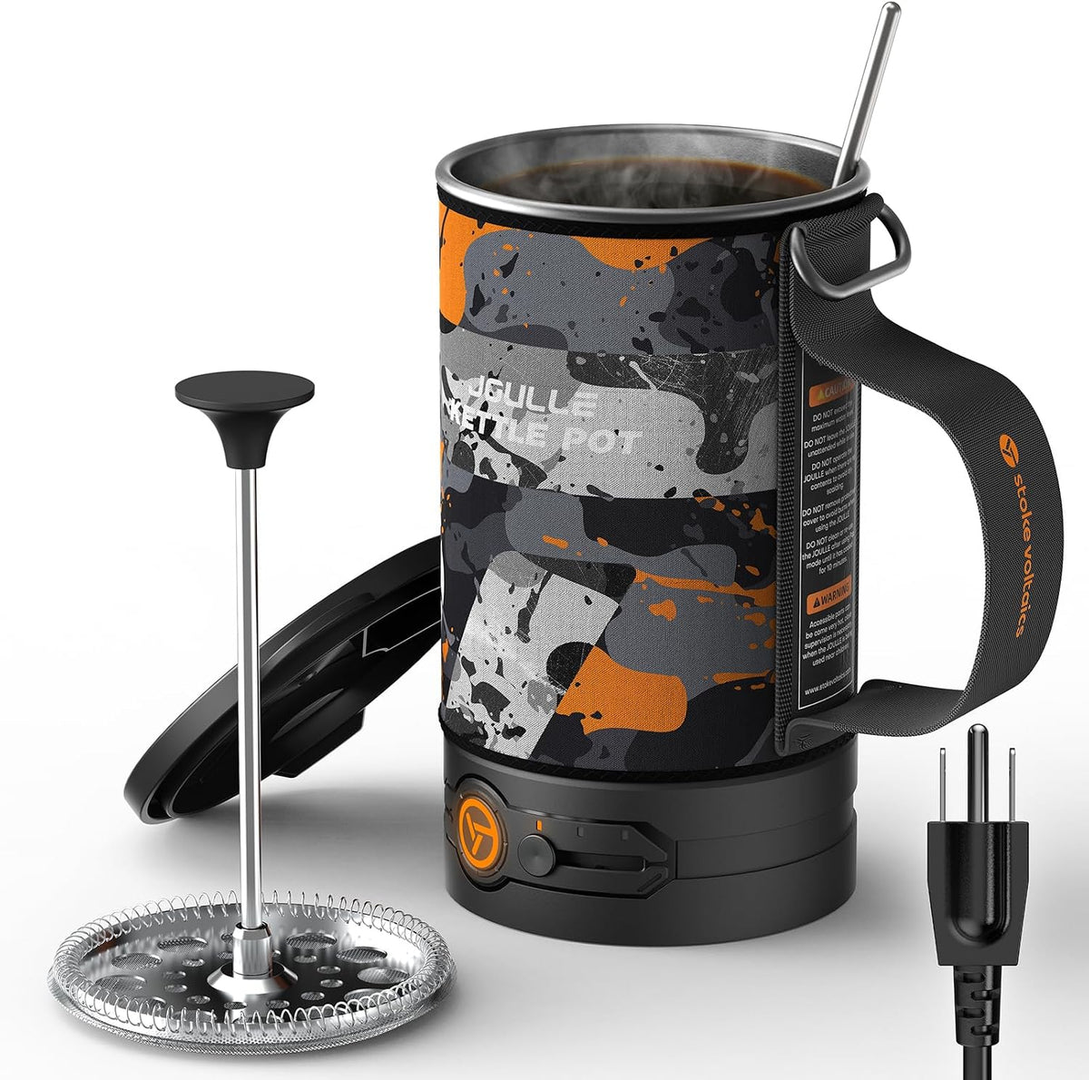 Stoke Voltaics Camping cookware set, Included Electric French Press Coffee Maker & Nomad Cooking System, Multi-Functional Cooking Gear for Travel, Electric Vehicles, Car Camping, Overland, Vanlife